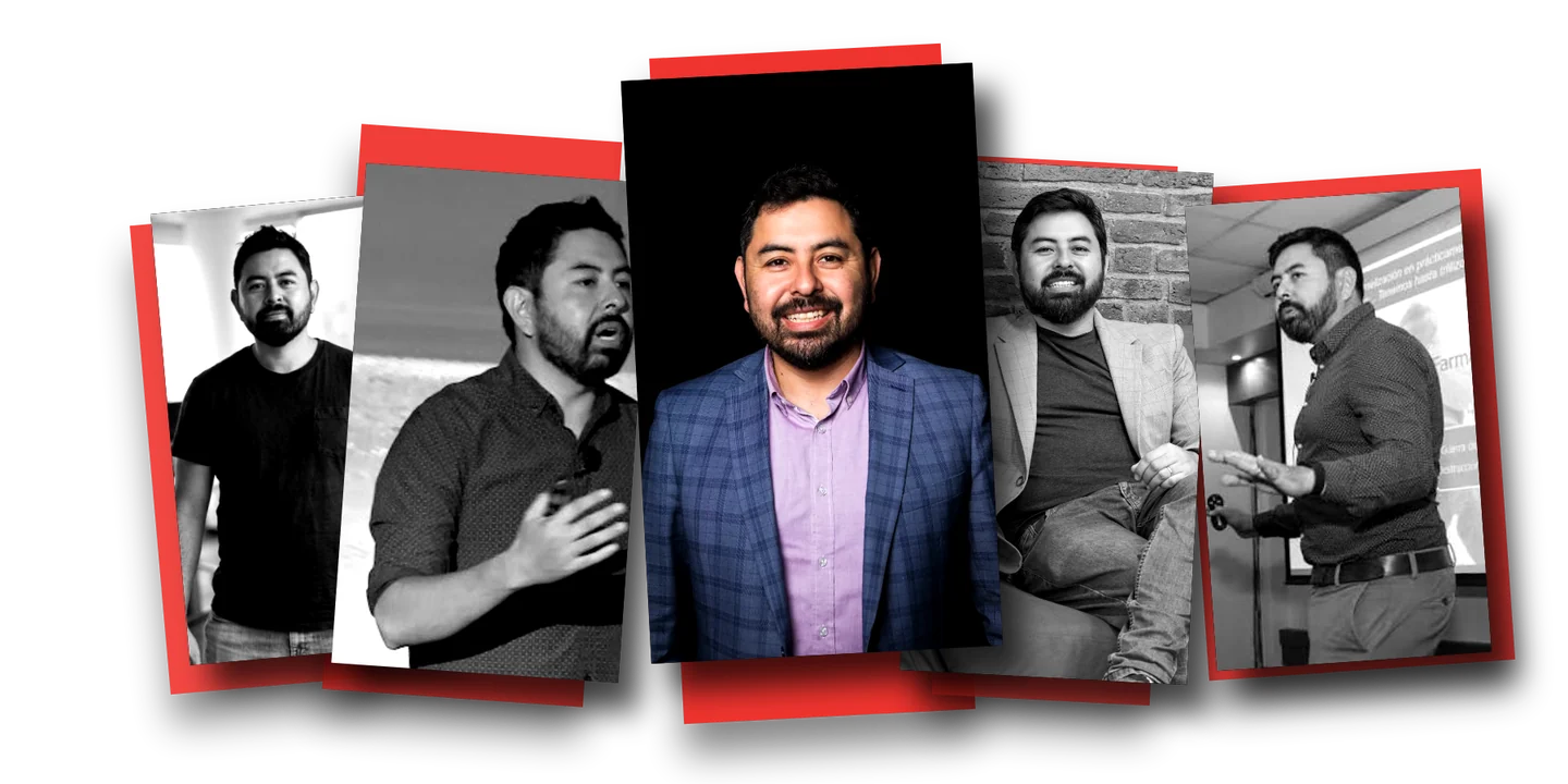 Collage de Tadashi Takaoka como expositor, consultor y profesor